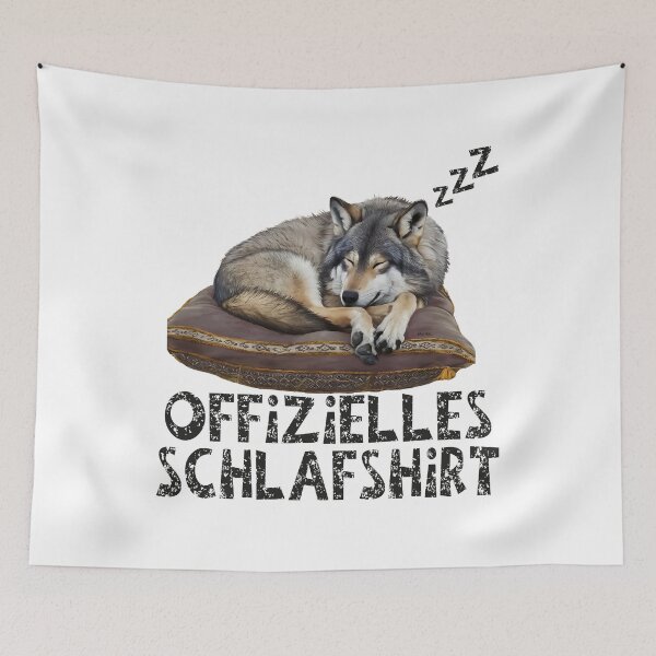 Artikelvorschau, Offizielles Schlafshirt - Niedlicher Wolf schläft entworfen und verkauft von Smix Pixels.