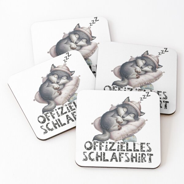 Item preview, Offizielles Schlafshirt - Niedlicher Wolf schläft designed and sold by Smix Pixels.