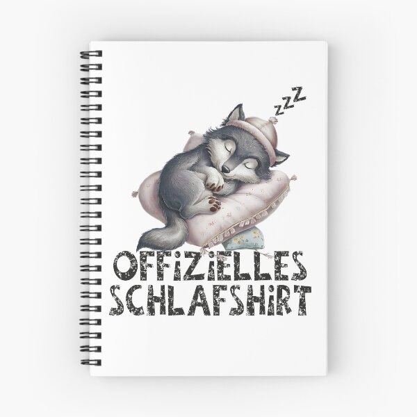 Item preview, Offizielles Schlafshirt - Niedlicher Wolf schläft designed and sold by Smix Pixels.
