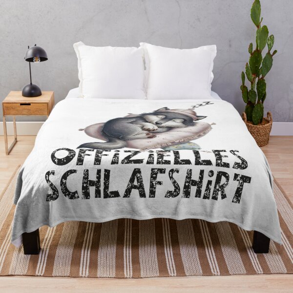 Item preview, Offizielles Schlafshirt - Niedlicher Wolf schläft designed and sold by Smix Pixels.