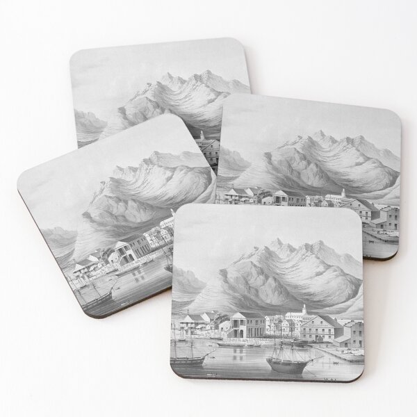 Item preview, View of Honolulu Harbor and Punchbowl Crater designed and sold by tomorrowsart.