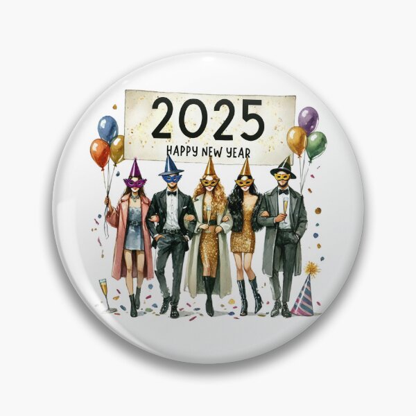 Item preview, 2025 New Year Celebration Art | Elegant Party Watercolor Illustration designed and sold by MiszungART.