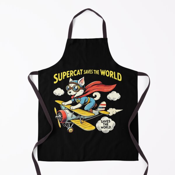 Item preview, Supercat Saves the World – Funny Superhero Cat Design designed and sold by DrawHandArt.