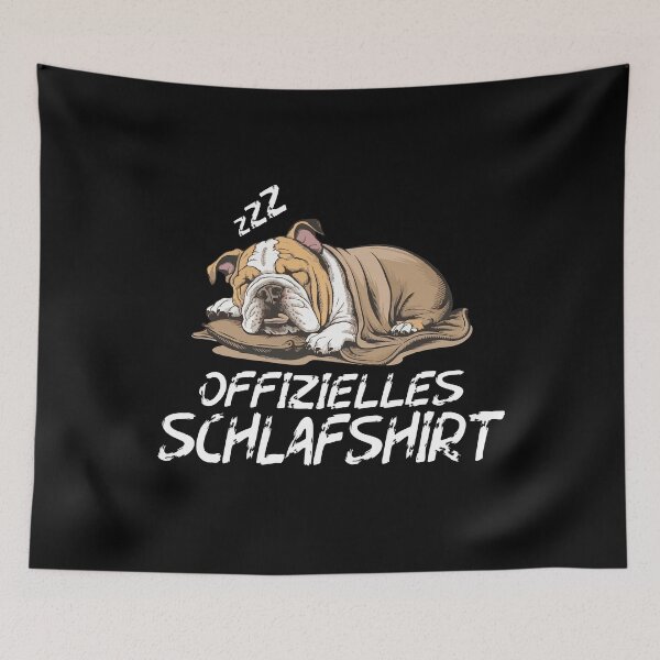 Item preview, Offizielles Schlafshirt - Niedlicher Englisch Bulldog schläft designed and sold by Smix Pixels.