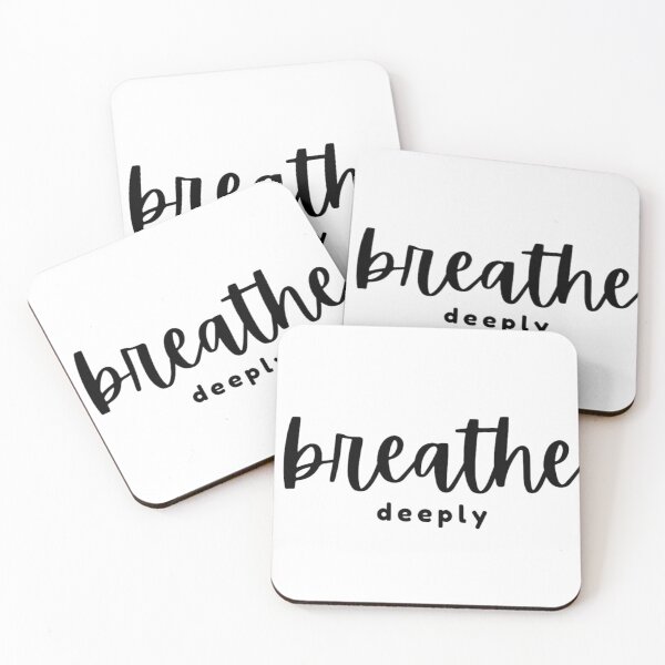 Item preview, Breathe Deeply Inspirational Quote - Mindfulness and Relaxation | Daily Reminder designed and sold by Lucesco.
