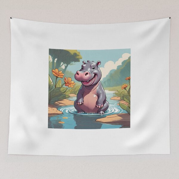 Item preview, hippo so cute designed and sold by pig2u.