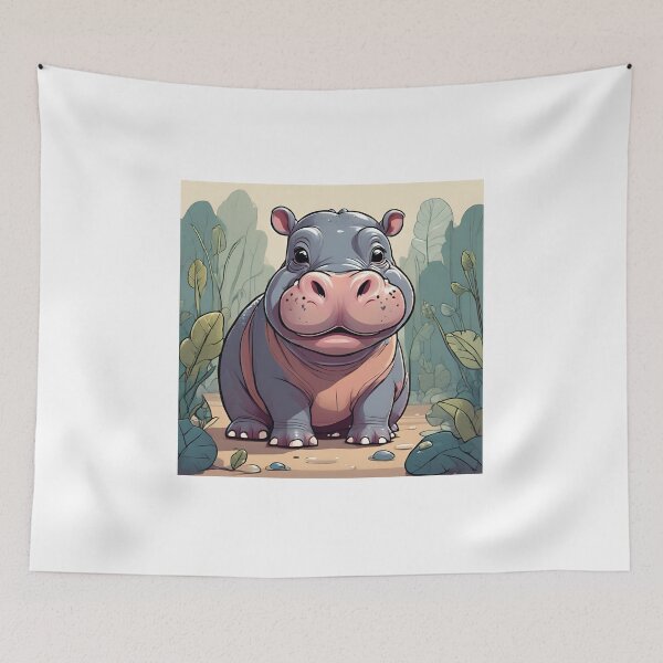 Item preview, hippo so cute designed and sold by pig2u.