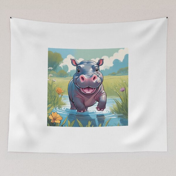 Item preview, hippo so cute designed and sold by pig2u.