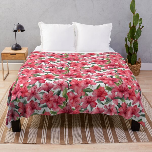 Item preview, Red Azalea Watercolor Pattern designed and sold by Tina Veenstra.