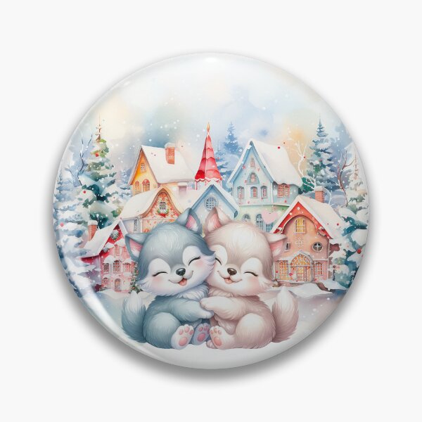 Item preview, Winter City Love: Wolf Pups in Snowy Wonderland designed and sold by AlexeyevZurga.