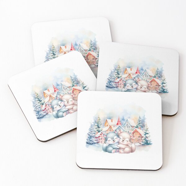 Item preview, Winter City Love: Wolf Pups in Snowy Wonderland designed and sold by AlexeyevZurga.