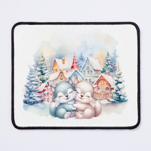 Item preview, Winter City Love: Wolf Pups in Snowy Wonderland designed and sold by AlexeyevZurga.