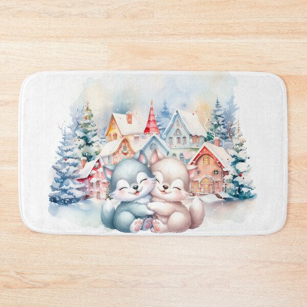 Item preview, Winter City Love: Wolf Pups in Snowy Wonderland designed and sold by AlexeyevZurga.