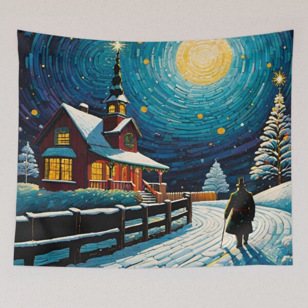 Item preview, Holiday Wonderland: House and Stream Scene designed and sold by GrizzlyCollective.