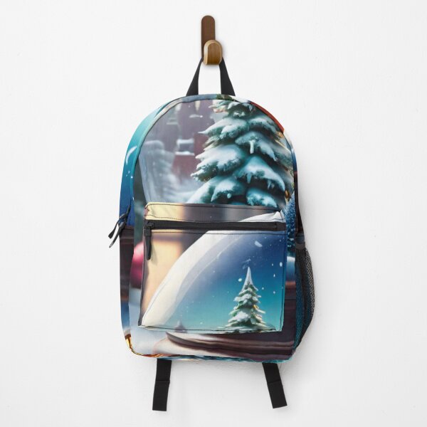 Vista previa del artículo con la obra «Casa y árbol de Navidad en bola de nieve», diseñado y vendido por GrizzlyCompany.