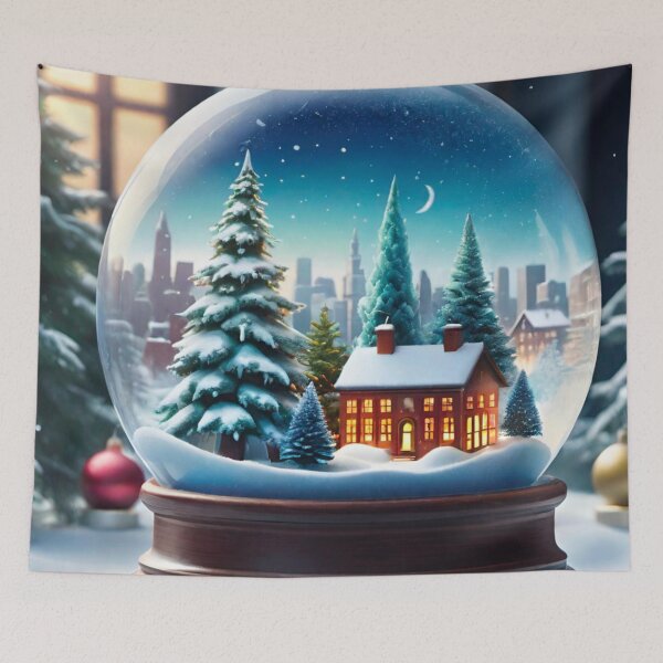 Item preview, Christmas House and Tree in Snow Globe designed and sold by GrizzlyCollective.