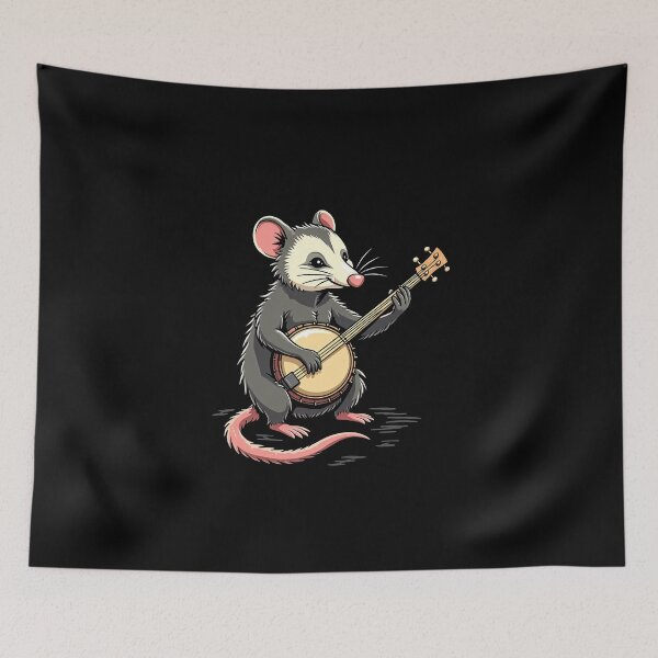 Item preview, Funny Opossum Playing Banjo - Banjo Lovers designed and sold by kjp-design.