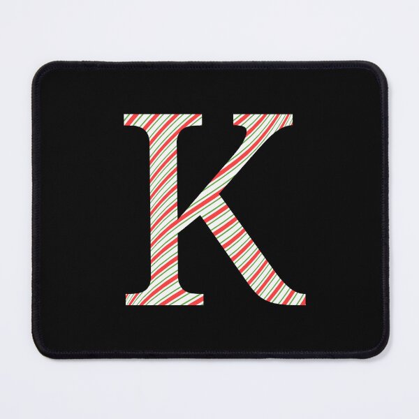 Item preview, Christmas candy cane letter K designed and sold by AmyJStickers.