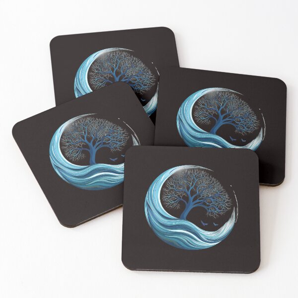Item preview, Tree Of Life - Tree of Elements - Yin Yang Nature Art - Elements in Harmony designed and sold by EmiBarDesign.