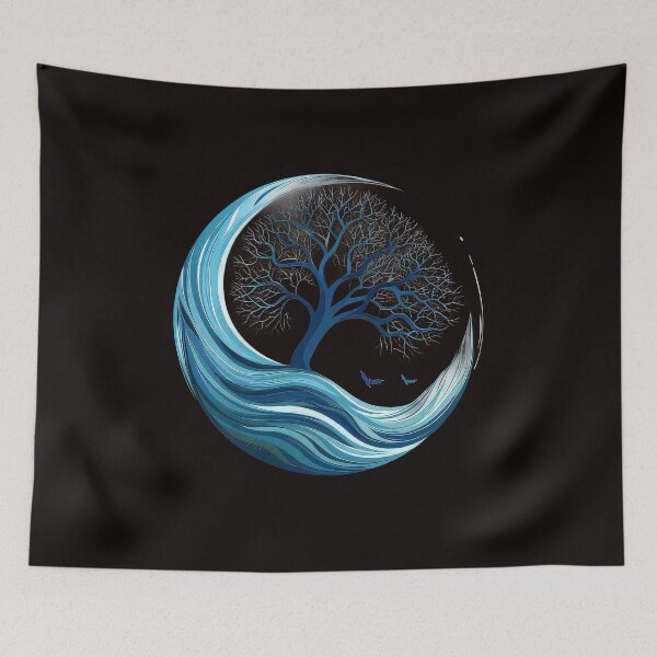 Item preview, Tree Of Life - Tree of Elements - Yin Yang Nature Art - Elements in Harmony designed and sold by EmiBarDesign.