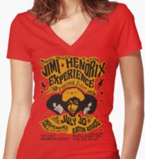 Jimi Hendrix – old poster 1968 Women's Fitted V-Neck T-Shirt