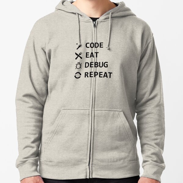 Item preview, Code. Eat. Debug. Repeat. designed and sold by StackGear.