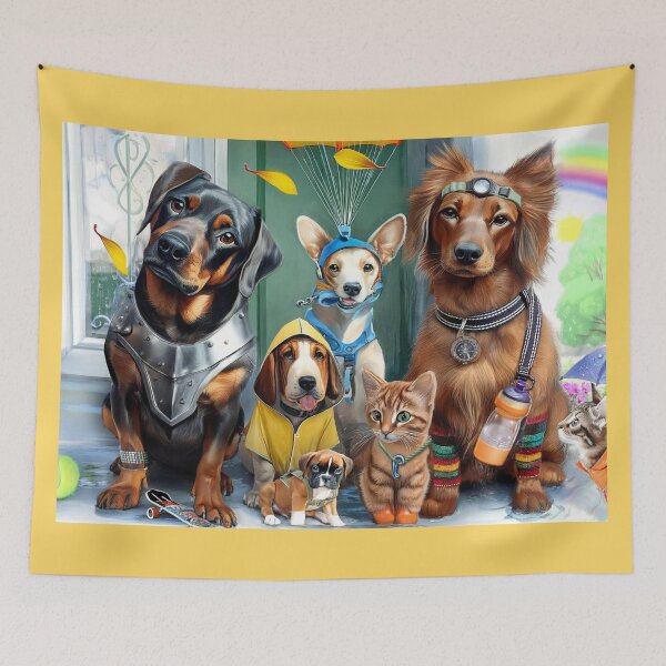 Item preview, Rain-Ready Pets: Adorable Dogs & Cats with Stylish Accessories designed and sold by MiHijoDesign.