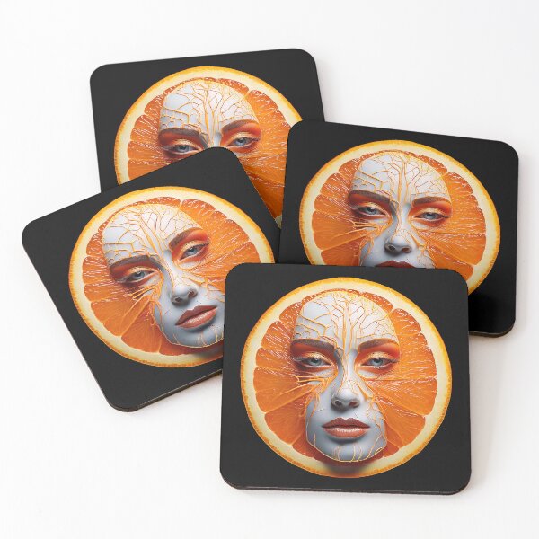 Item preview, Orange Woman Face | Fruits Patterns | Fruit Creatures Collection designed and sold by monkeybusiness.pt.