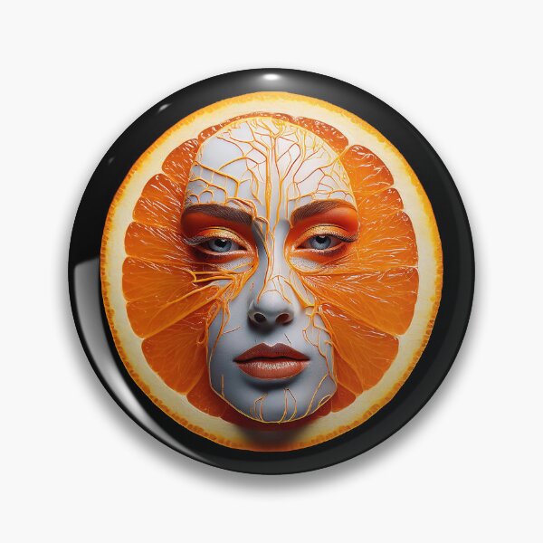 Item preview, Orange Woman Face | Fruits Patterns | Fruit Creatures Collection designed and sold by monkeybusiness.pt.