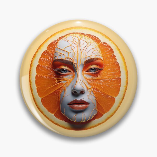 Item preview, Orange Woman Face | Fruits Patterns | Fruit Creatures Collection designed and sold by monkeybusiness.pt.