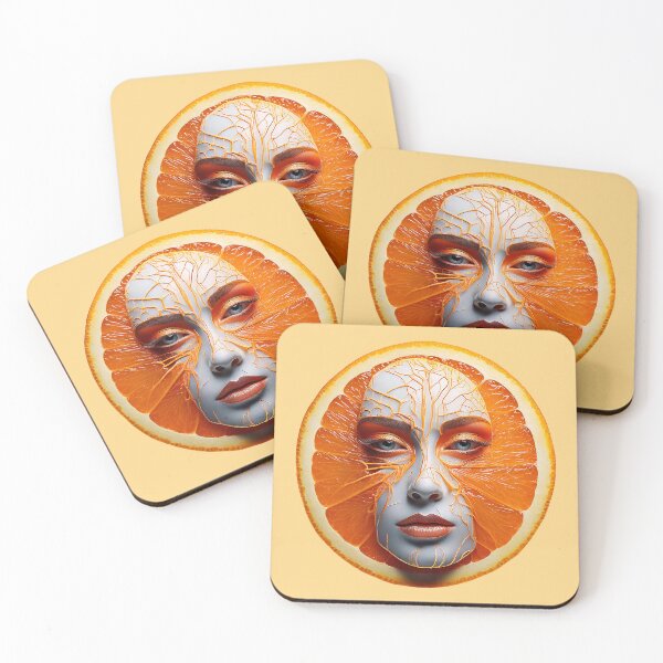 Item preview, Orange Woman Face | Fruits Patterns | Fruit Creatures Collection designed and sold by monkeybusiness.pt.