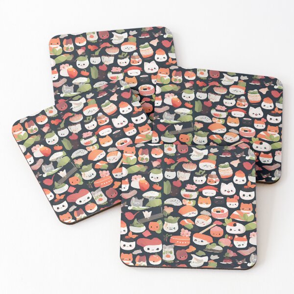 Item preview, Cute Animae Kawaii Japanese Style Sushi Sashimi Cat Lovers Animals designed and sold by stxaris.