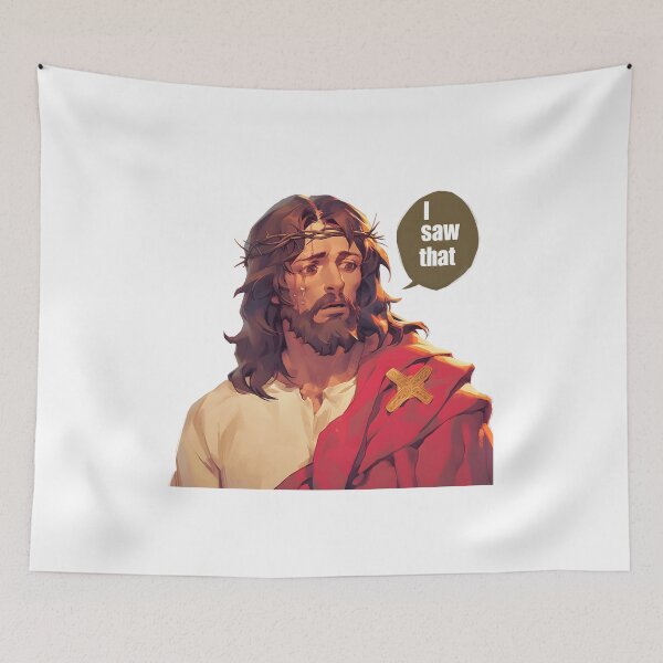 Item preview, Jesus Is Watching Meme designed and sold by StickySparkle.
