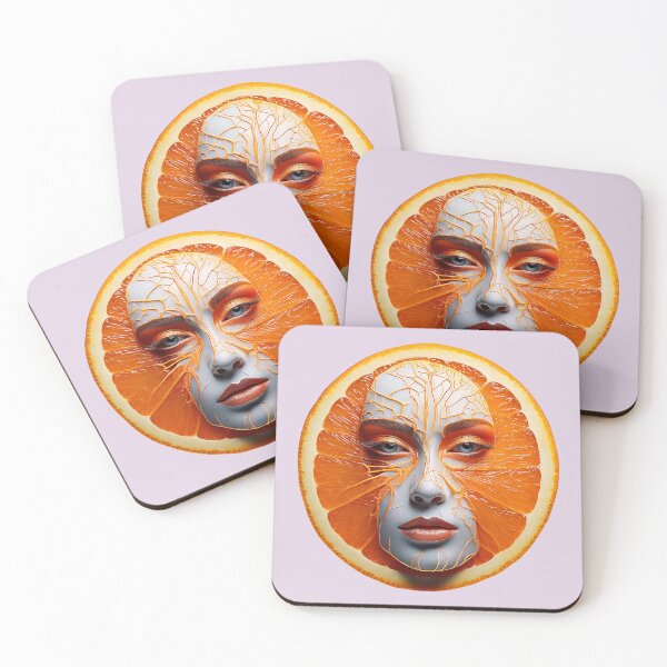 Item preview, Orange Woman Face | Fruits Patterns | Fruit Creatures Collection designed and sold by monkeybusiness.pt.