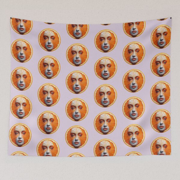 Item preview, Orange Woman Face | Fruits Patterns | Fruit Creatures Collection designed and sold by monkeybusiness.pt.