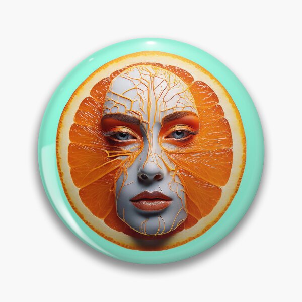 Item preview, Orange Woman Face | Fruits Patterns | Fruit Creatures Collection designed and sold by monkeybusiness.pt.