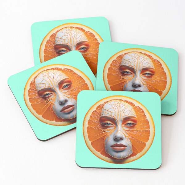 Item preview, Orange Woman Face | Fruits Patterns | Fruit Creatures Collection designed and sold by monkeybusiness.pt.