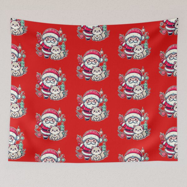 Item preview, Santa Claus and cute cat designed and sold by Sorakorn299193.