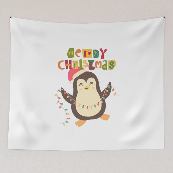 Item preview, merry  christmas cute penguin designed and sold by Veryniq.