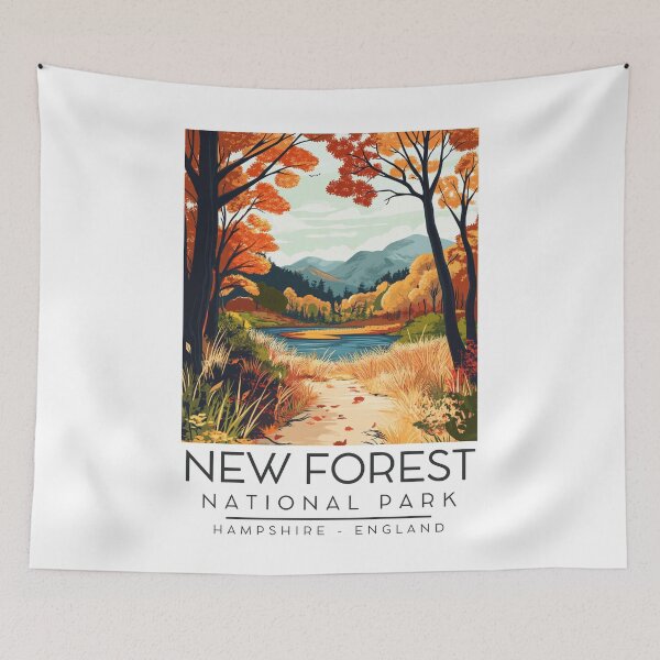 Item preview, A Vintage Illustration of New Forest National Park - England  designed and sold by GoodOldVintage.