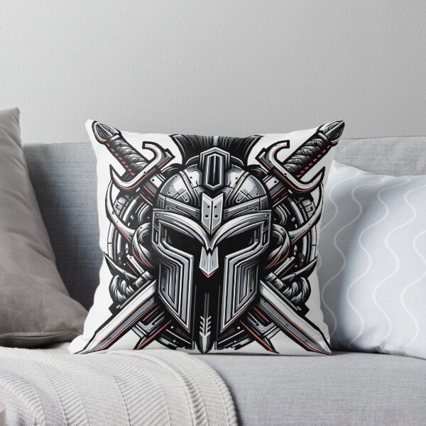 Item preview, Modern Spartan Warrior Frontal View - Helmet, Swords designed and sold by Salimgor Hangaround Music.