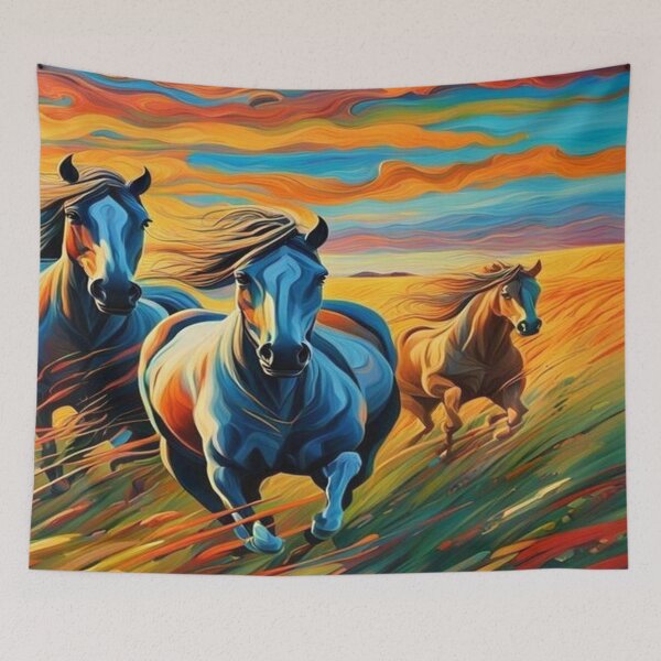 Item preview, Horses in the grass designed and sold by George Hutton Hunter.