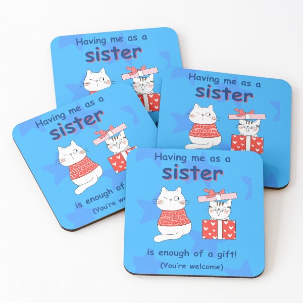 Item preview, Cute Cat Funny for Sister, Funny Sibling Birthday  designed and sold by FamilyGlowStore.