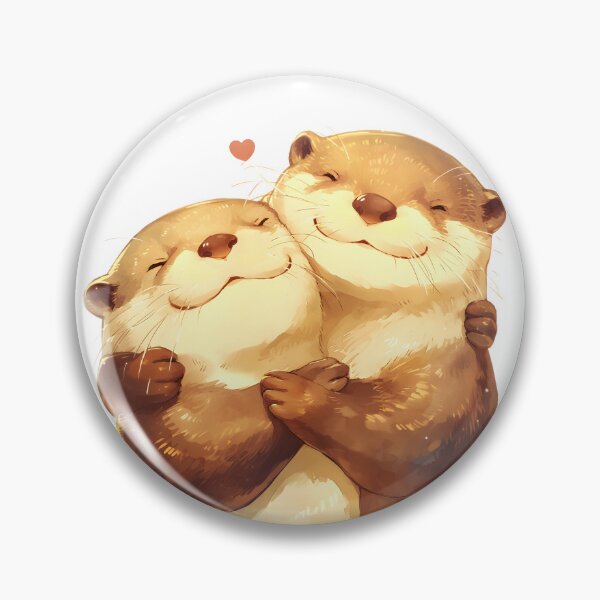 Item preview, Cute Cuddling Otters  designed and sold by StickySparkle.