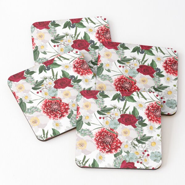 Item preview, Dahlia flowers composition, herbs and berries illusytation. designed and sold by MatyKotiv.