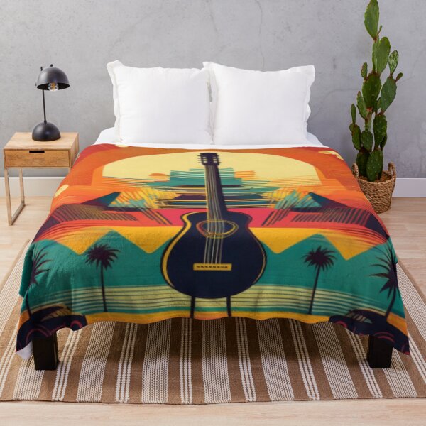 Item preview, Retro Guitar Sunset Design designed and sold by RaiyaTees.