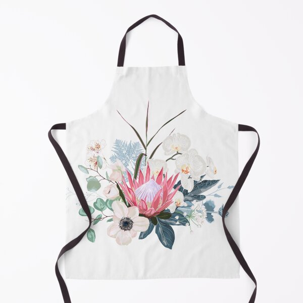 Item preview, Pink protea, white flowers, exotic leaves, eucalyptus and succulents. designed and sold by MatyKotiv.