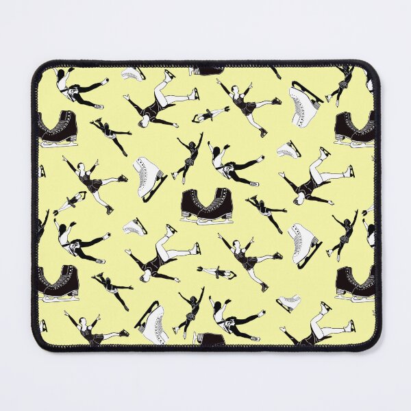 Item preview, Figure Skating Female Silhouettes on Pastel Yellow Background designed and sold by Purposely Designed.