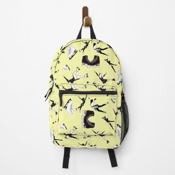 Item preview, Figure Skating Female Silhouettes on Pastel Yellow Background designed and sold by Purposely Designed.