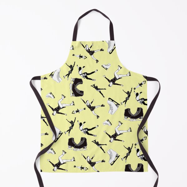 Item preview, Figure Skating Female Silhouettes on Pastel Yellow Background designed and sold by Purposely Designed.